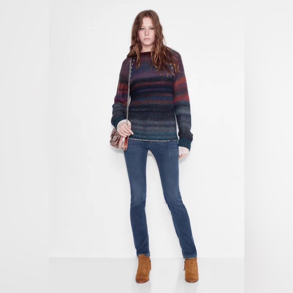 NWT Zadig & Voltaire Kong Pa Sweater Striped Wool Blend Jumper - Picture 1 of 5